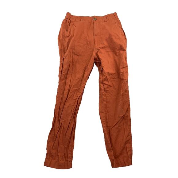 Uniqlo Women Extra Small Pants Linen Blend 26" Inseam Tapered 14-0 - Picture 2 of 8